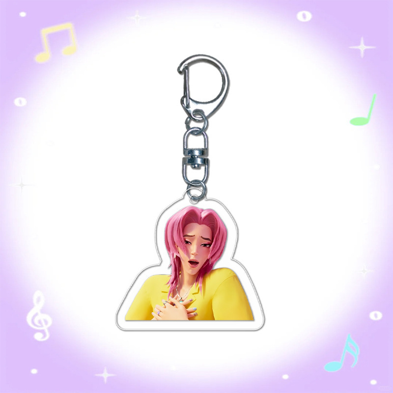 Personalizada película de dibujos animados acrílico transparente KPOP accesorios bolsas de chicas hermosos colgantes de regalo