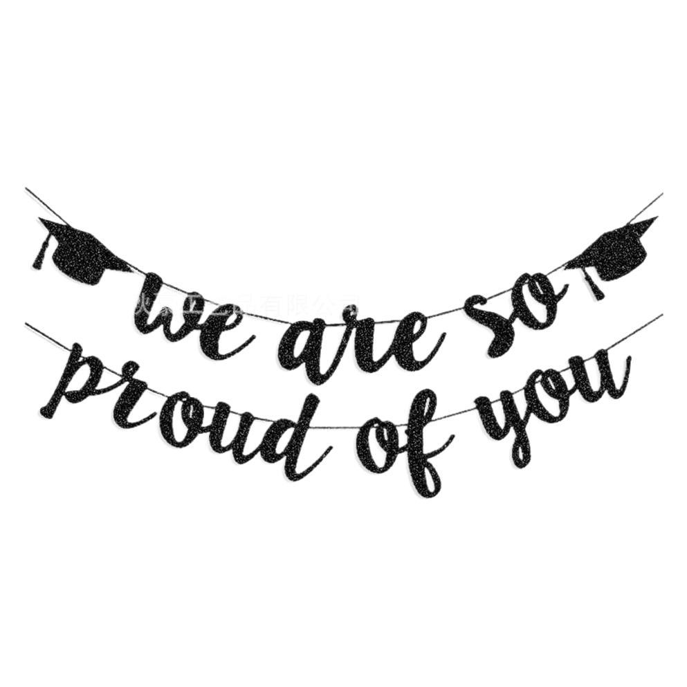 Decoración de fiesta de graduación 2025 explosión Amazonas atmósfera diseño bandera de graduación tira bandera al por mayor