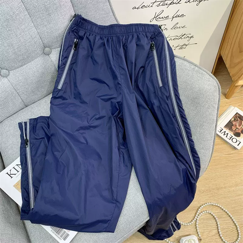 清仓款 现货  街头感侧拉链+超软面料 夏天运动裤女薄款 不退换