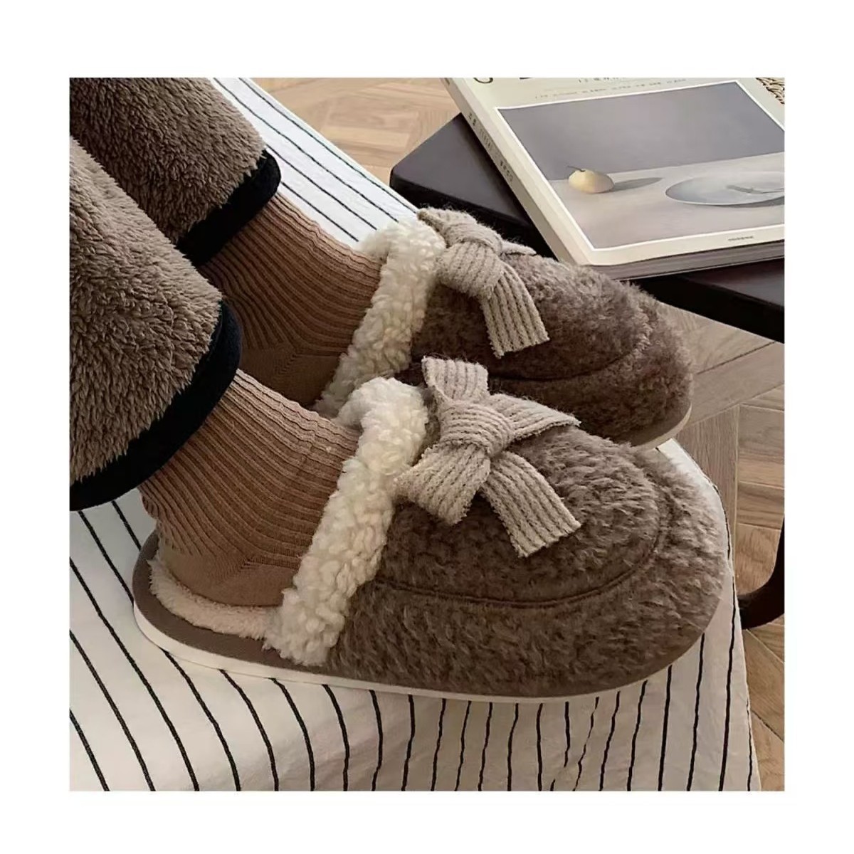 Women's winter autumn non-slip keep warm women's slippers platform…