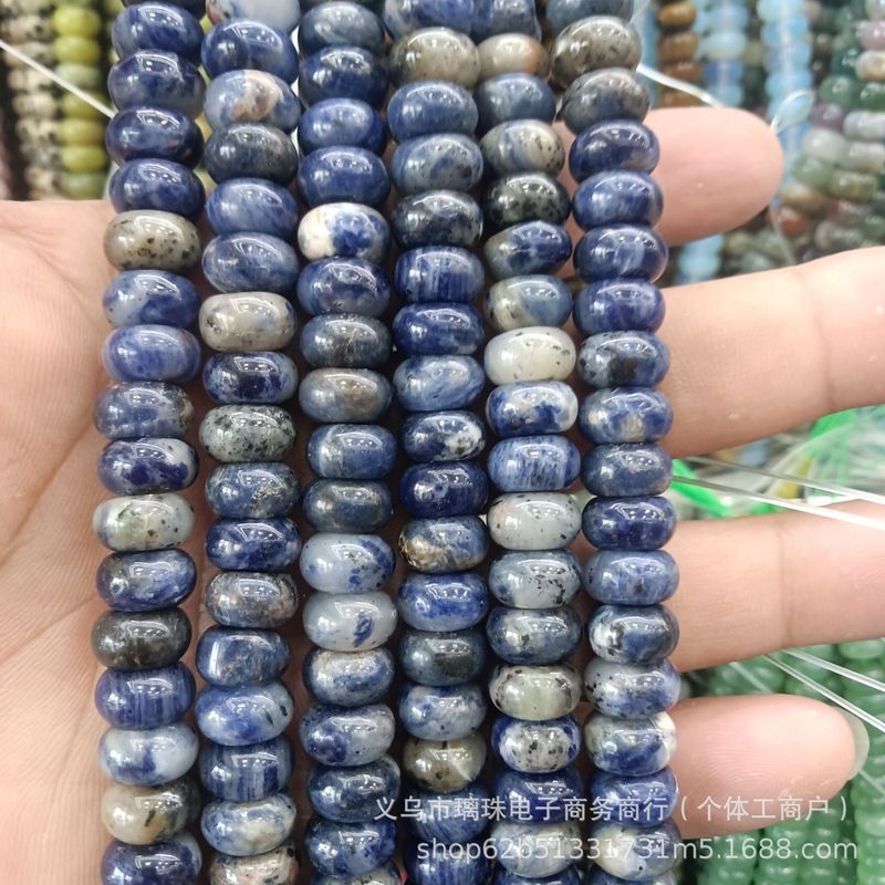 6x10mm天然石水晶玛瑙算盘珠隔片散珠串珠diy饰品手链项链配件批|undefined