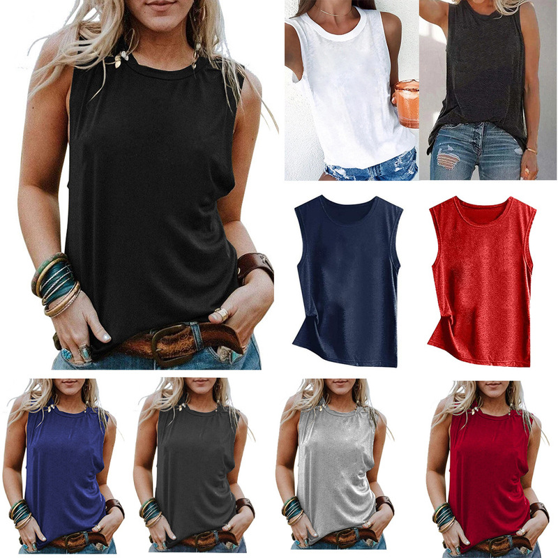 Cross-border e-commerce independent station Amazon Wal-Mart shopify new women's vest light plate can be printed in stock Cross-border e-commerce independent station Amazon Wal-Mart shopify new women's vest light plate can be printed in stock