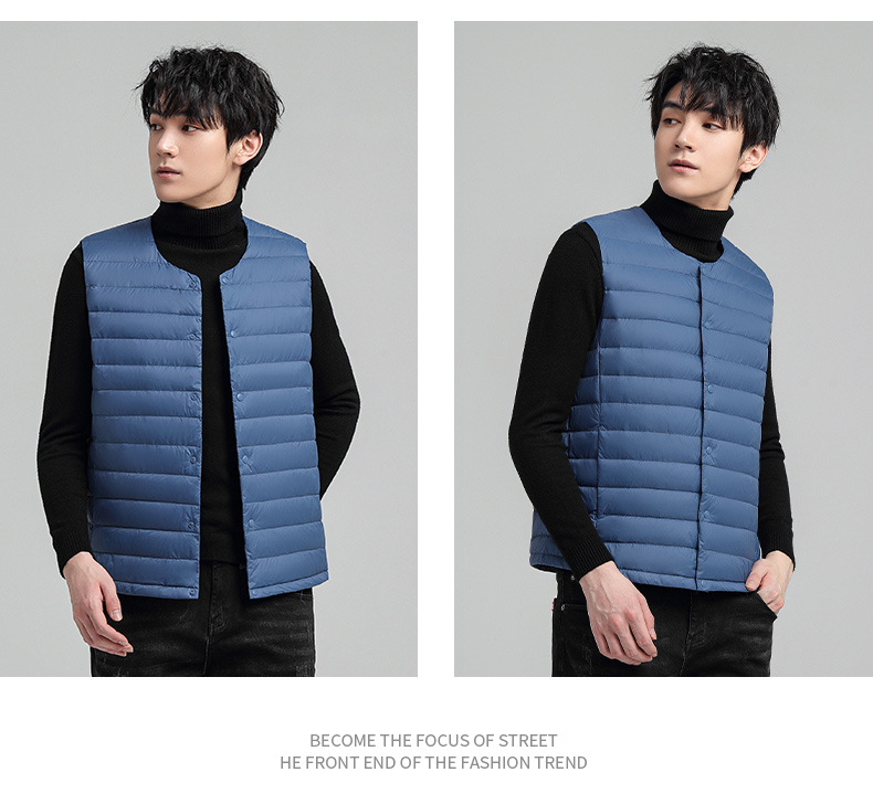 2023 new down jacket vest, round neck or V-neck, down jacket, vest, outer vest, 90 down_voghion.com