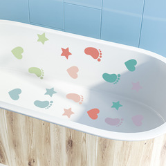 尚易SPW-B090彩色腳印浴室浴缸裝飾牆貼自粘防水防滑批發浴缸貼紙