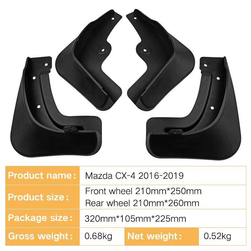 Guardabarros para Mazda CX-4 2016-2019, aptos para comercio exterior transfronterizo