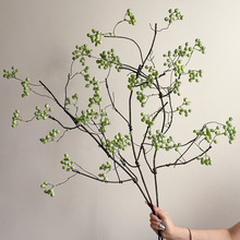 仿真浆果白绿色山野归来马桑果山归来仿真花摄影道具婚庆花艺装饰