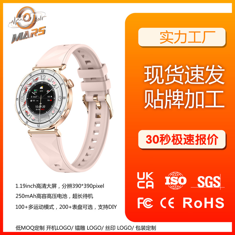 New Women's Fashion Smart Watch Qs22 Bluetooth Call Blood Pressure Blood Oxygen Multi-Sport Mode Smart Watch