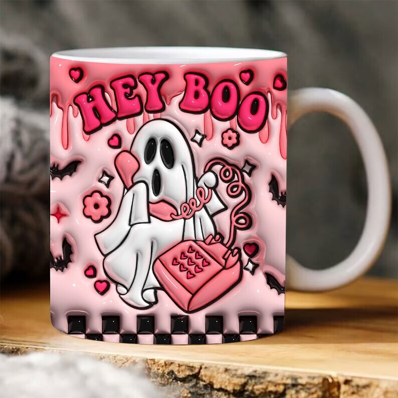 国境を越えた3d SPOOKY幽霊hallowenコーヒーマグカップ水杯ハロウィーンカボチャPumpkin|undefined
