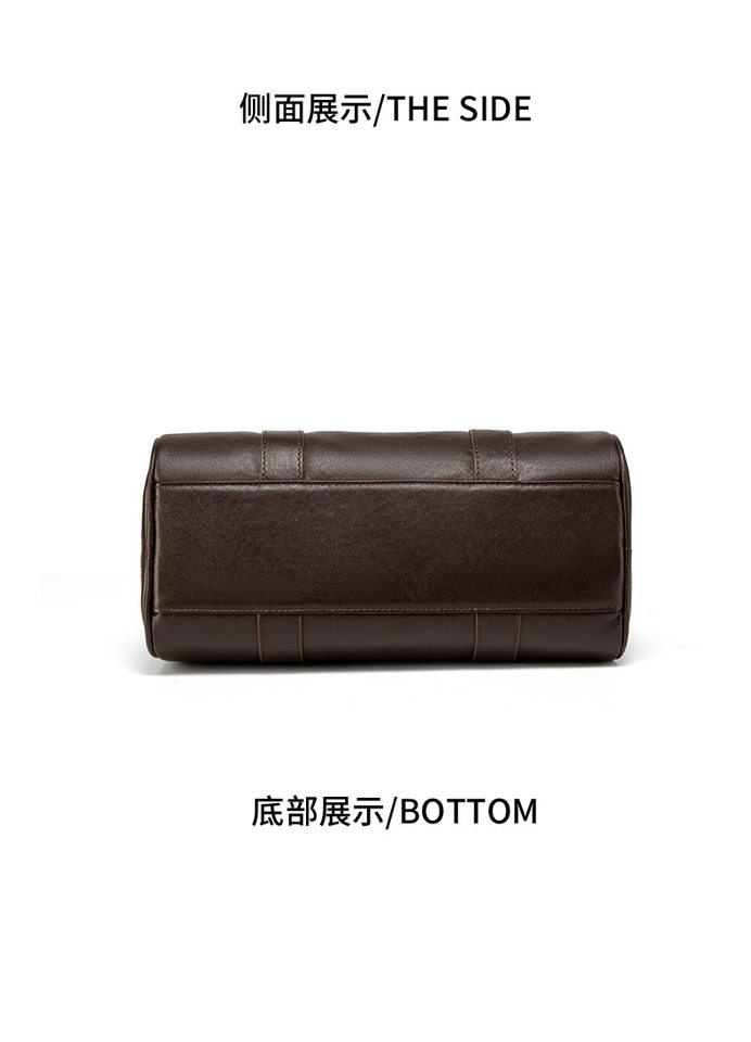 Túi đeo chéo nam da bò thật họa tiết cá sấu, túi đeo vai siêu nhẹ đựng vừa máy tính bảng 8 inch — Màu nâu, hoa văn cá sấu đen, màu đen chi tiết 29