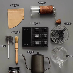 手挽きコーヒーマシン家庭用フルセット挽いたコーヒー豆器具手回しコーヒーポットセットギフトボックス小