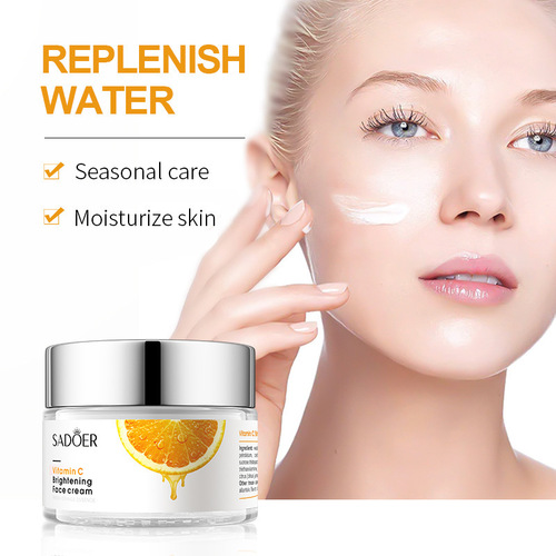Full English Face Cream 50g SADOER Vitamin C Aloe Vera Red Pomegranate Whitening Moisturizing Cream Cross-border Foreign Trade Wholesale