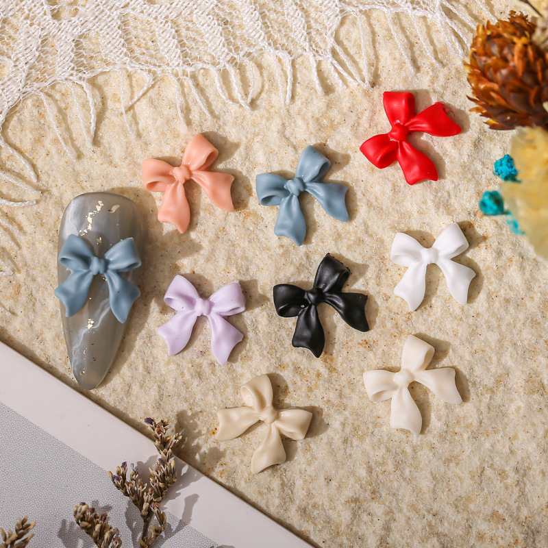 Small matte three dimensional hair band for manicure with bow