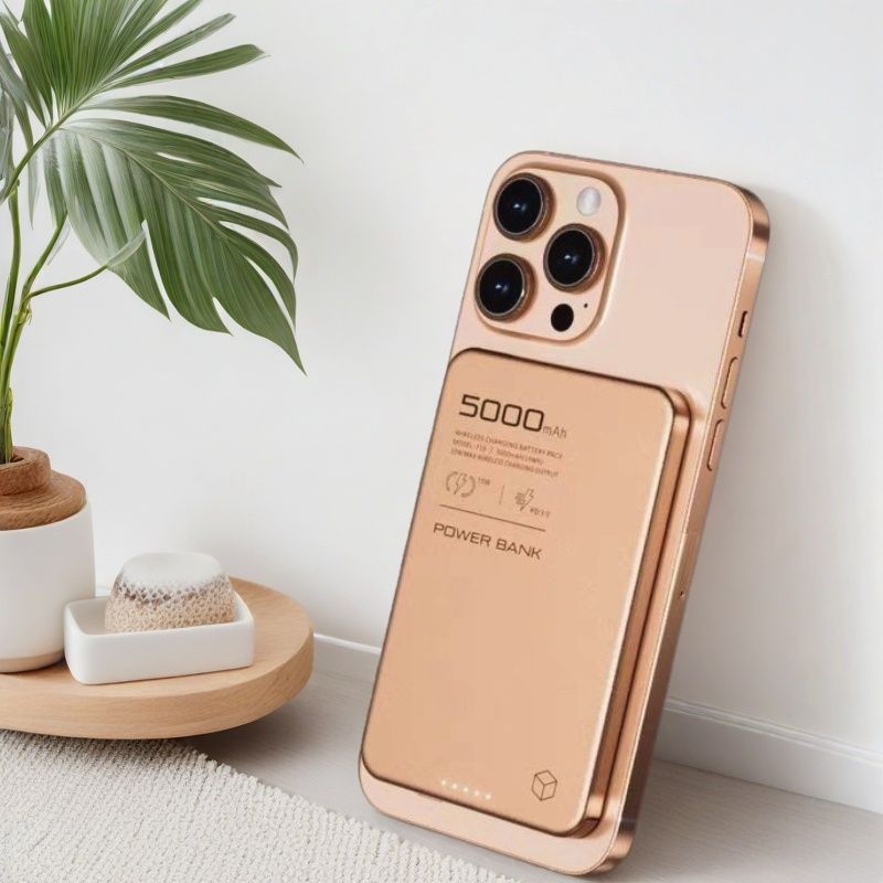 3C 新しいプライベートモデルワイヤレス磁気パワーバンク合金素材 5000 mAh Apple 15/16PD 高速充電に適しています|undefined