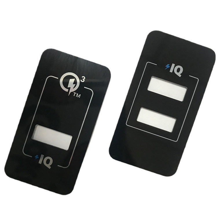 东莞厂家网版印刷PC充电器装饰片USB分线器--扩展器LOGO装饰面板