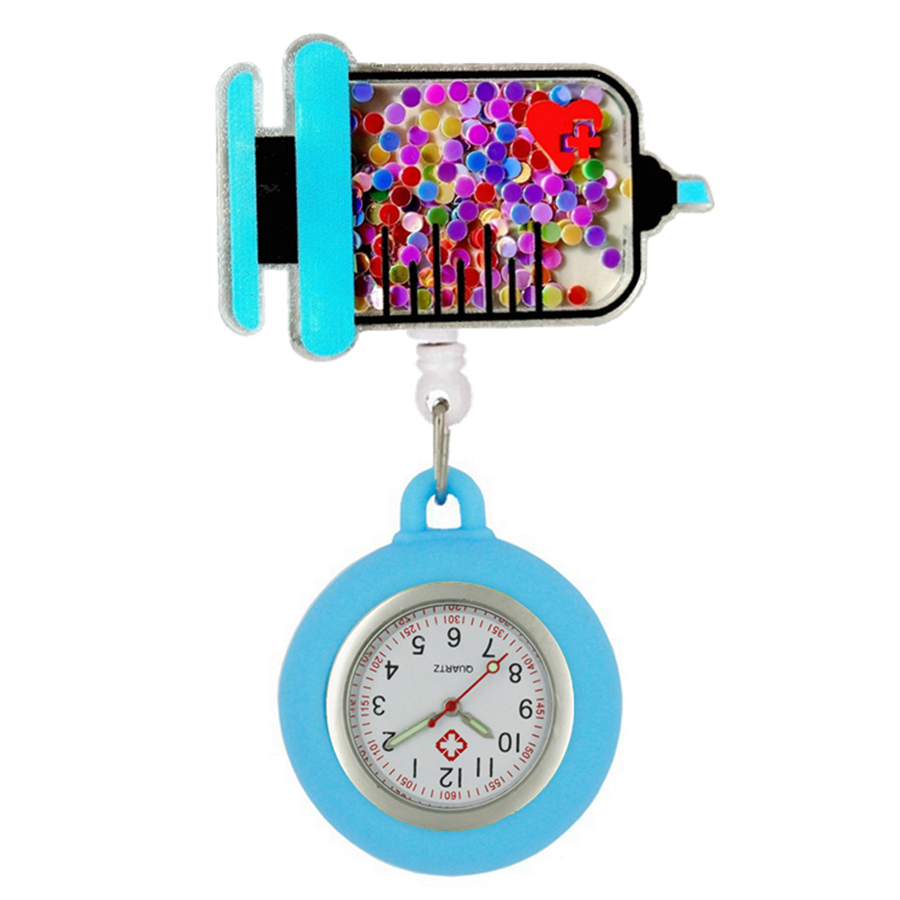 Icono médico creativo del hospital enfermera médico unisex acrílico brillante retraíble clip de carrete de insignia FO