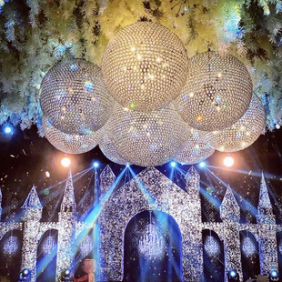 Wedding Banquet Hall Crystal Chandelier Hotel Front Desk Exhibition Hall Exhibition Lobby Ball Crystal Lamp Non-Standard Design Lamps