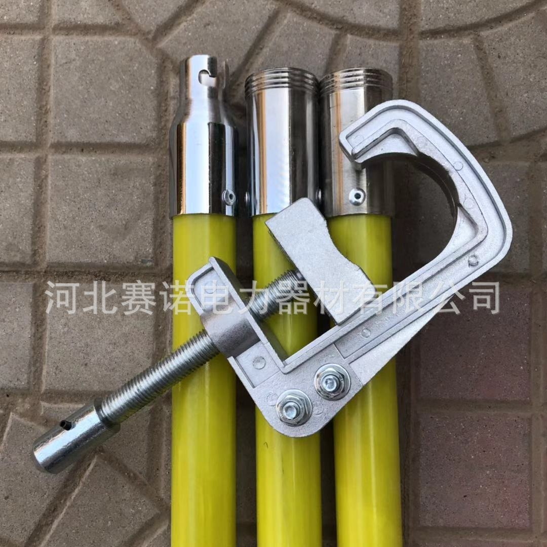 满足拆装式接地棒3节6米高压接地棒500kv导电用圆口螺旋接地杆