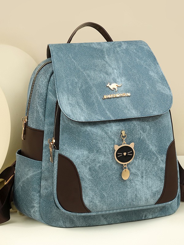 polyurethane retro trend backpack for leisure