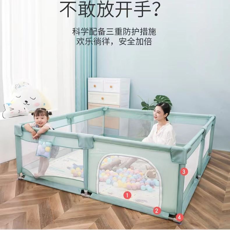 Corralito para bebés y niños, plegable, con barrera de seguridad, para uso doméstico, venta al por mayor de fábrica, para habitación infantil.