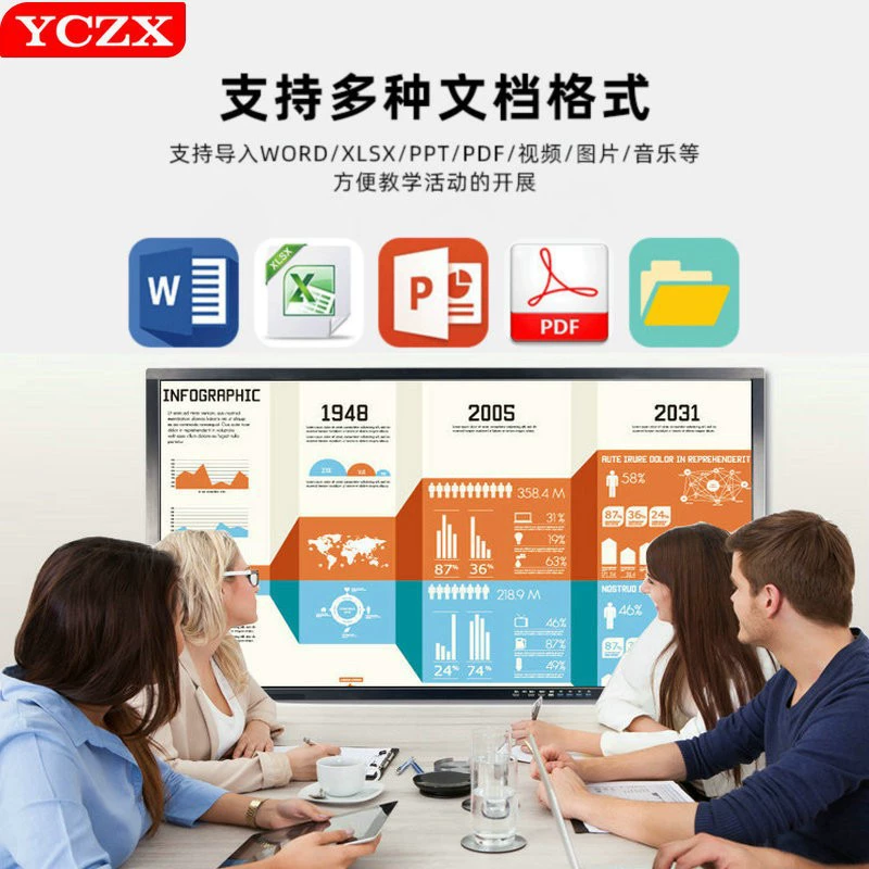 4th generation dual-system teaching and conference all-in-one machine multimedia electronic whiteboard intelligent capacitive touch screen