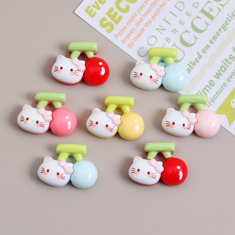 Cute Cat Cherry Food Toy Creative Handmade DIY Cream Glue Accessories Resin Small Accessories Jewelry Materials Wholesale Cute Cat Cherry Food Toy Creative Handmade DIY Cream Glue Accessories Resin Small Accessories Jewelry Materials Wholesale