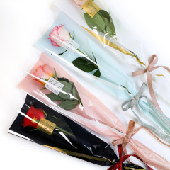 New Crown Goddess Day Single Branch Rose Packaging Bag Bouquet Triangle Bag Florist Flower Arrangement Fresh Flower Packaging Bag