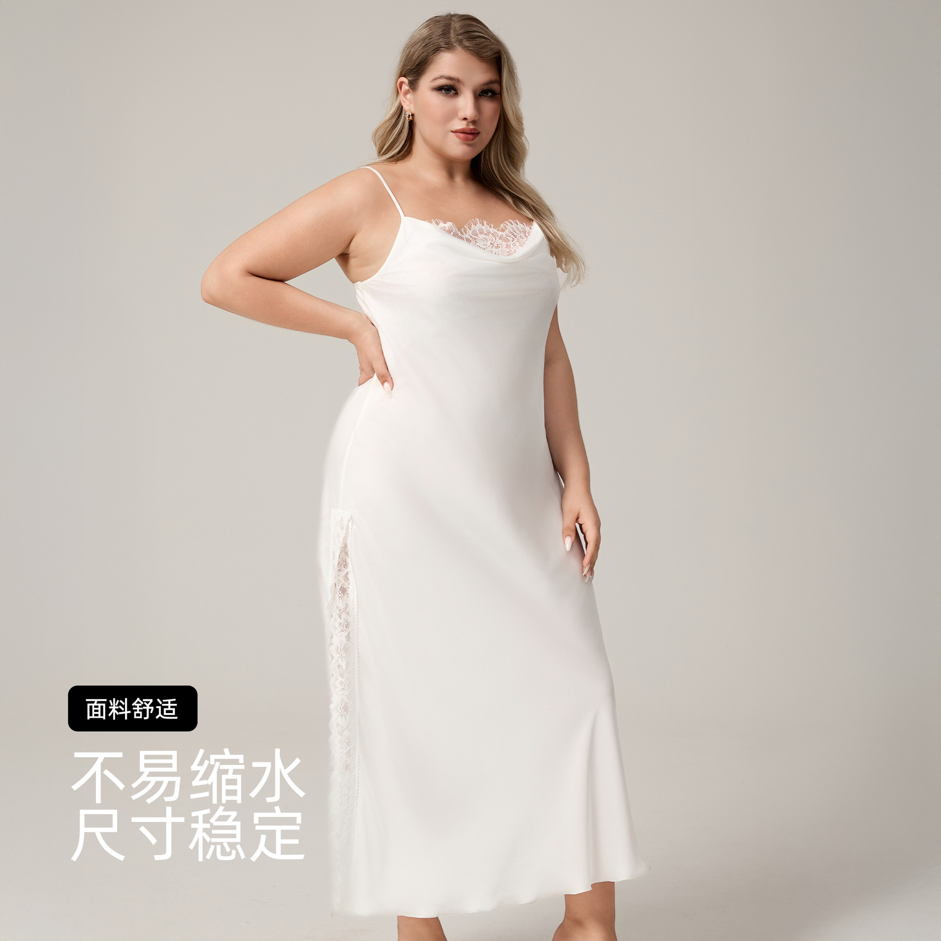 Yaoting nuevo estilo europeo y americano satén de chiffón de encaje pijama sexy pijama SQ7005