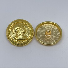 精致印第安人头手缝纽扣大衣毛衣棉衣针织外套金属纽扣扣子高级感