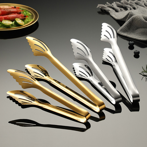 Stainless steel clips, high-end hotel bread clips, Western-style restaurant buffet golden steak barbecue food clips for home use