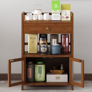 Tea Cabinet Small Tea Cabinet Widened Sideboard Living Room Retro Storage Rack Office Tea Cabinet Storage Storage Cabinet