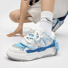 板鞋國潮ins風學院小眾潮流厚底麵包鞋男復古增高情侶老爹運動鞋