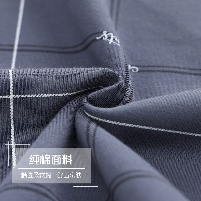 Pijamas de hombre de algodón puro primavera y otoño se pueden usar sueltos de gran tamaño casual ropa a domicilio de manga larga traje de dos piezas