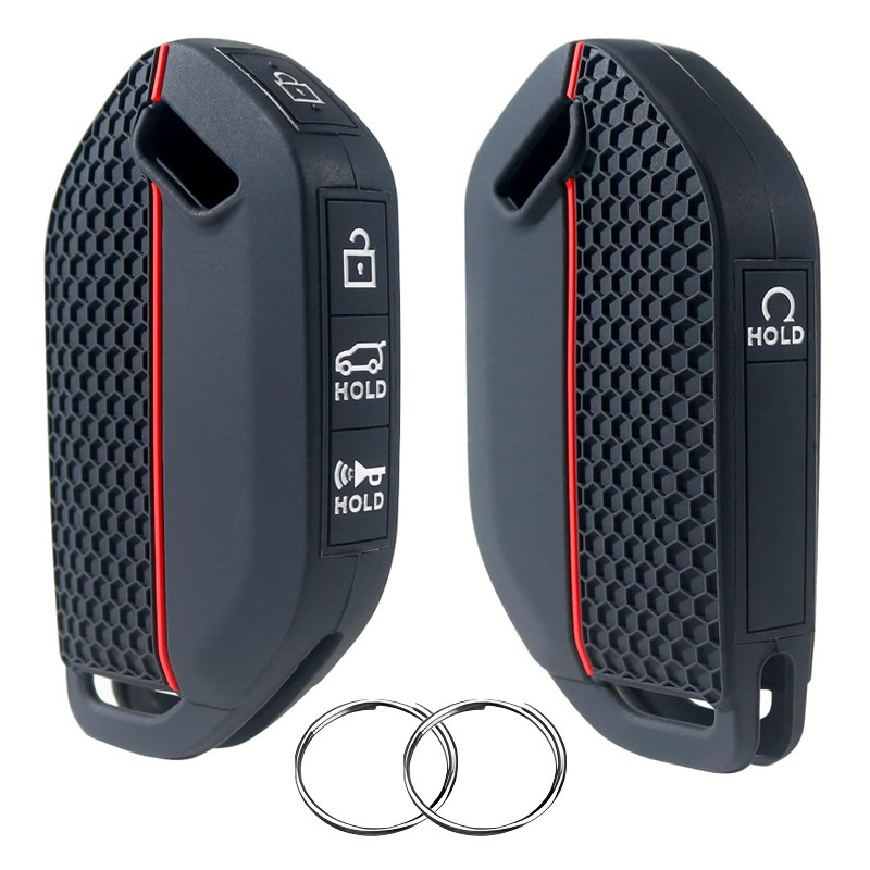 Suitable for Kia 25 Models of Imported Ev5 K3 Key Cases, 4+1 Button Dual-Door New Style Soft Silicone Key Cover Suitable for Kia 25 Models of Imported Ev5 K3 Key Cases, 4+1 Button Dual-Door New Style Soft Silicone Key Cover