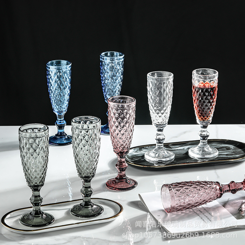 Hotel al por mayor color de diamante de color primario tazas de vinos de vino tinto tazas de jugo tazas de vinos