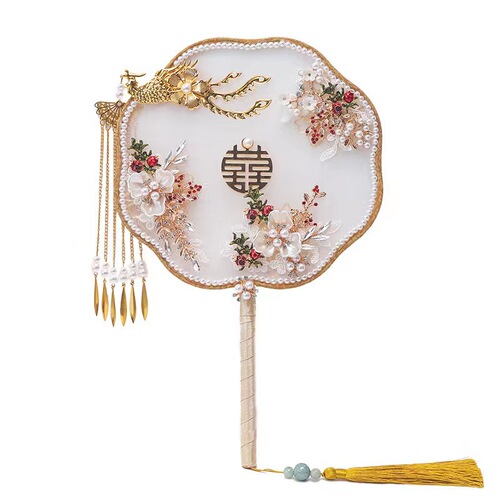 Tuanfan ancient style bride Xiuhe knot wedding Chinese Xiuhe dress fan Chinese style DIY