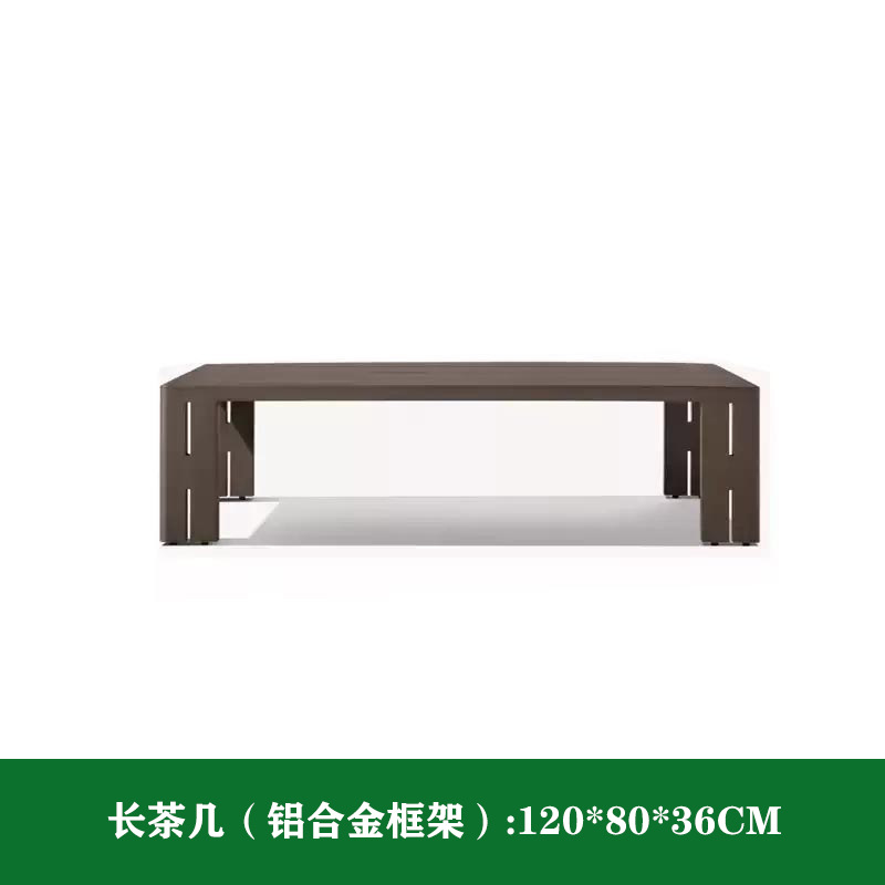 Mesa de café larga (marco de aleación de aluminio)