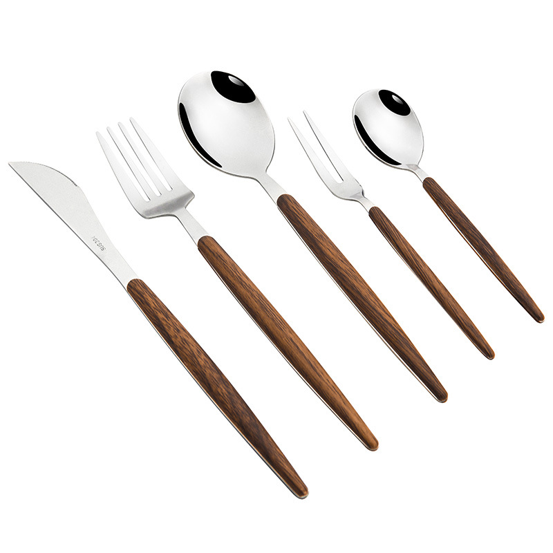 Edelstol Besteckset Mat Holzoptik Grëff 5-stéck_voghion.com