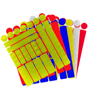 Bicycle single frame adhesive prism grid reflective strip body sticker logo warning Diamond 21PCs
