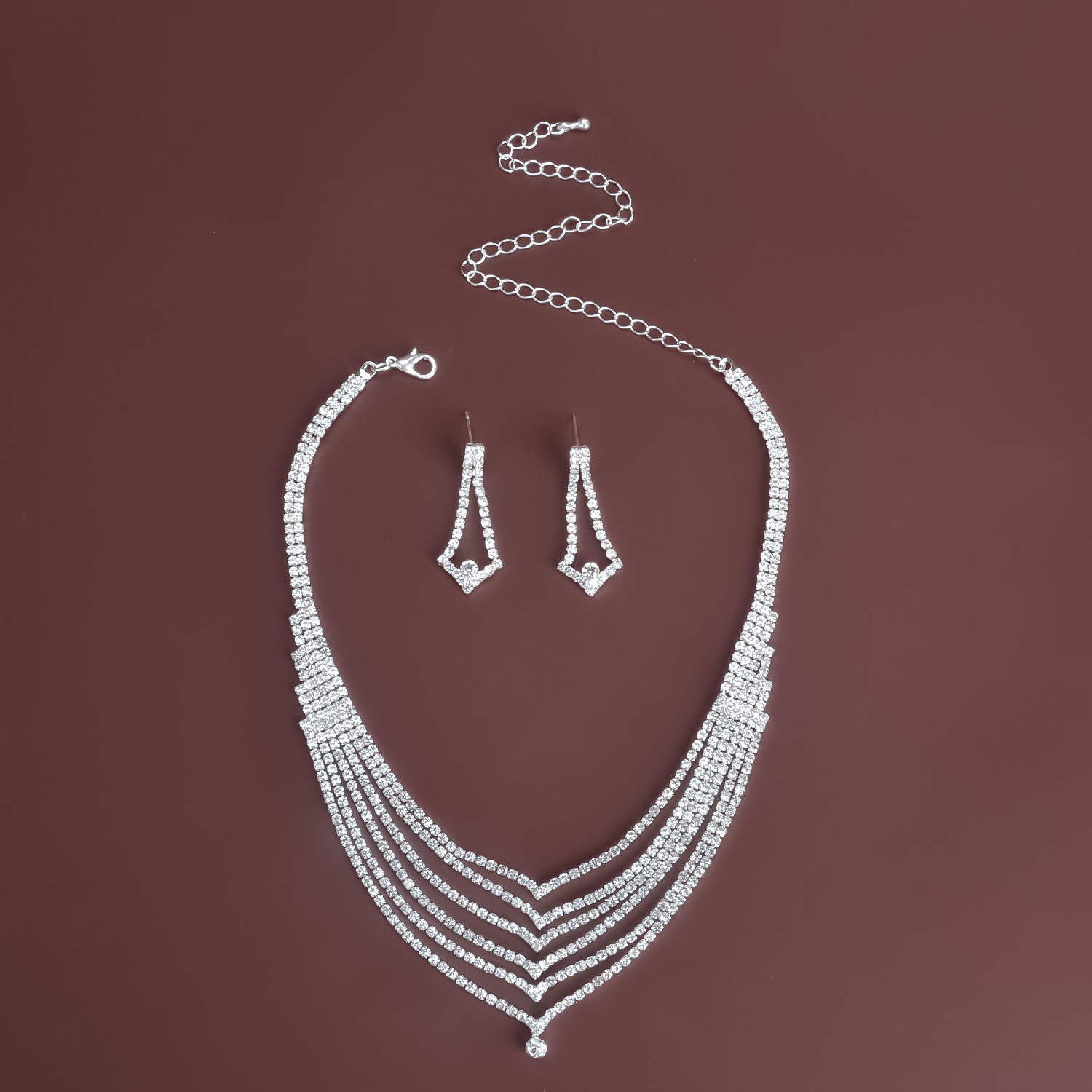 Set di gioielli medio orientali con strass collana multistrato_voghion.com