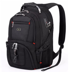 スイス製バックパック メンズ 中学生 大容量 ビジネス 盗難防止 17.3inch レジャー 登山バッグ パソコン 旅行バッグ