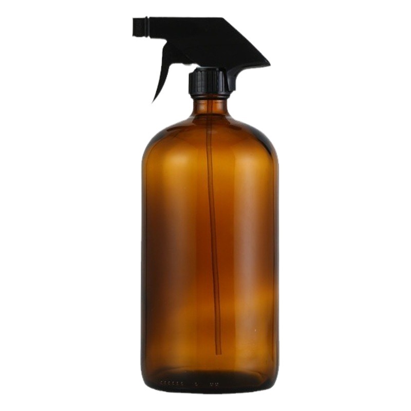 500mL Brown desinfectante de manos botella de spray de vidrio Boston botella cuentagotas botella de loción de prensa botella de aceite esencial transparente