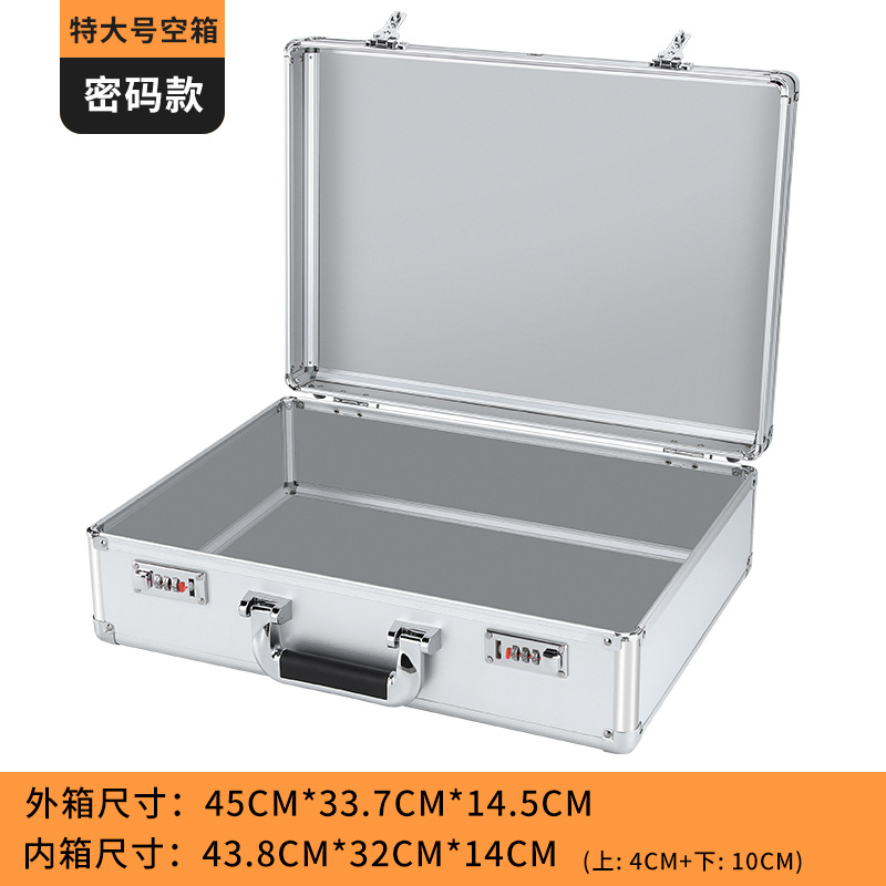 DIY caja de herramientas de aleación de aluminio maleta multifuncional equipo de hardware caja de instrumentos de almacenamiento de seguros caja de aluminio hogar