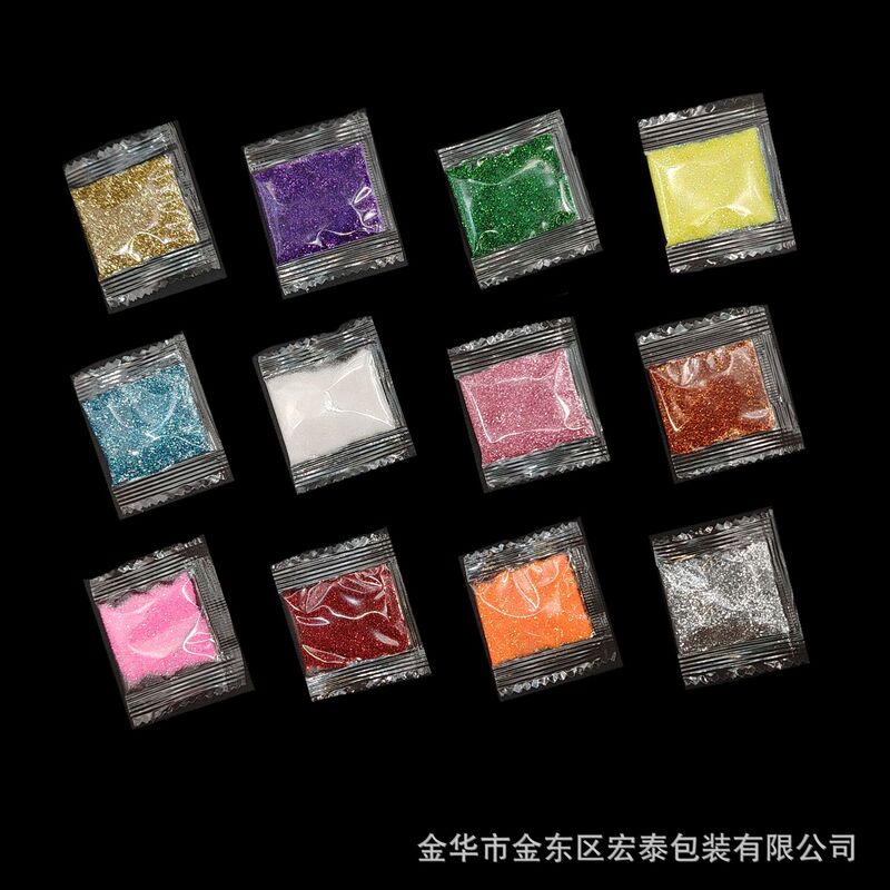 New Factory Direct Supply Glitter Powder Slime Nail Art Accessories Small Bag 1g Quicksand Nail Art Sequins