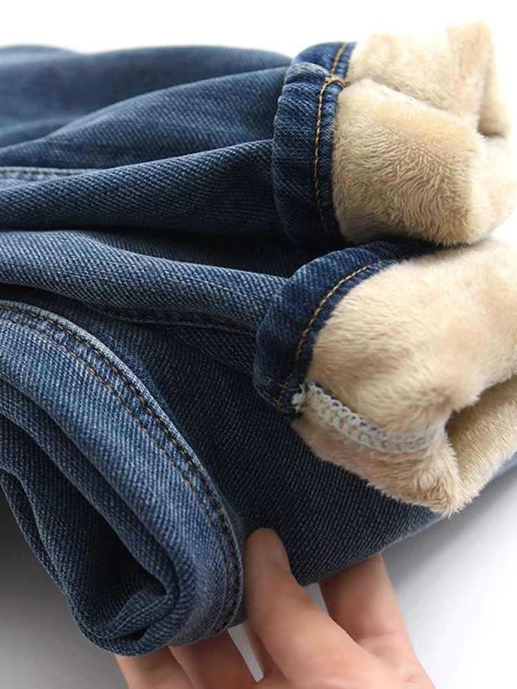 Yun Shiba autumn new maternity jeans plus velvet thickened harem pants outer wear pants maternity wear 8613