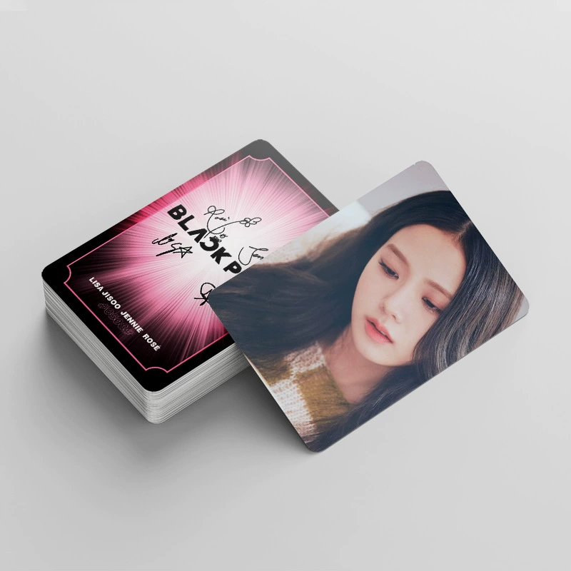 [Глобальная поставка 专供 粉墨LOMO卡BORN PINK新专辑周边粉丝卡BP双面贺卡 92PCS]