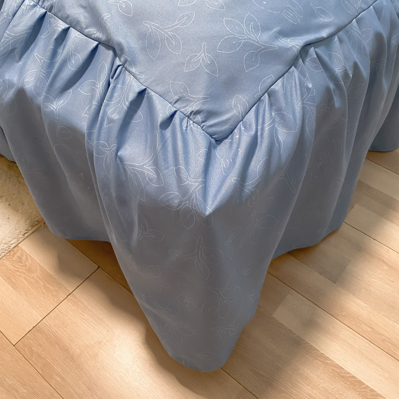 韩式公主风四件套小清新ab版印花百褶花边磨毛床品被套床裙单批发