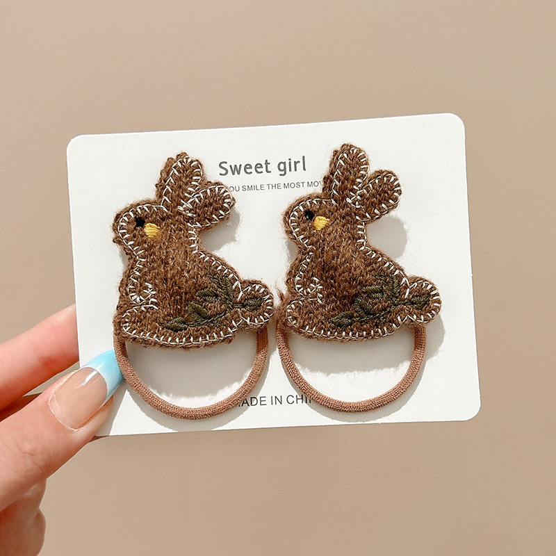 Dibujos animados para niños lindo pulgar lazo para el cabello bebé no daña el cabello cuerda alta elástico banda elástica cuerda para el cabello accesorios para el cabello