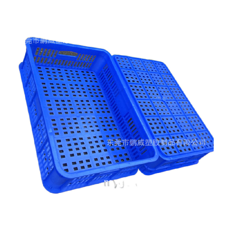 东莞厂家现货食品厂冷库用塑胶框 镂空胶框 长方形周转箩筐