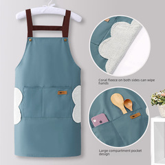 Waterproof and Oil-Proof Printed Simple Apron for Women, Oil-Resistant and Durable, Office Workwear, Cooking Home Use, Oversized Waist Apron