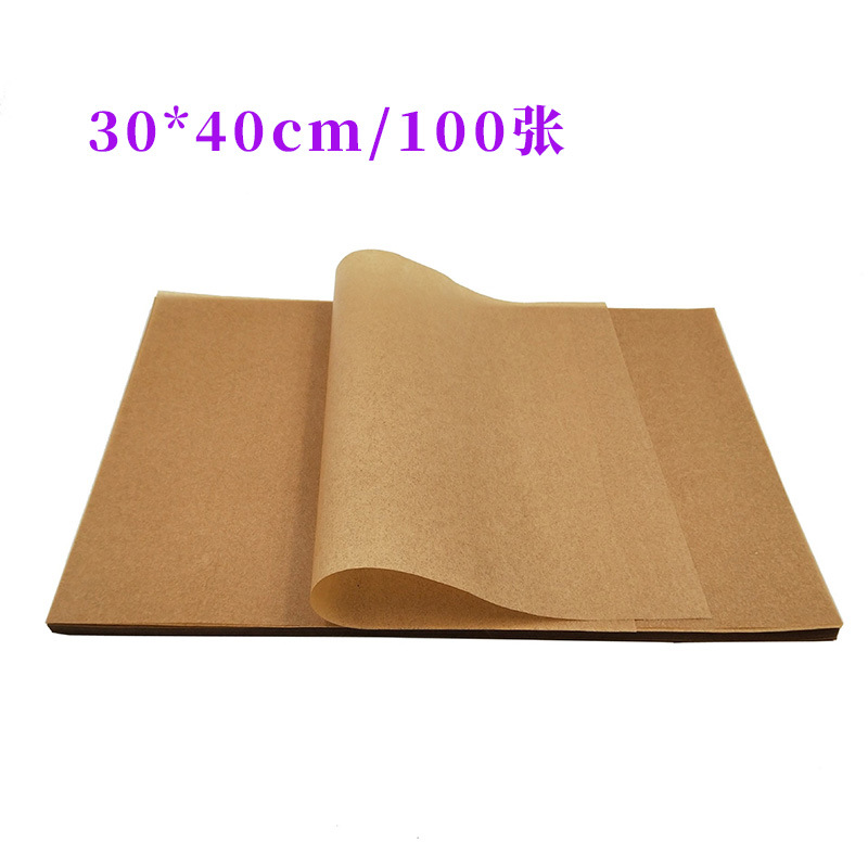 Venta caliente de Amazon papel de aceite de hornear 16 "x 12" cocina perchment papel absorbente de aceite papel de hornear papel de aceite de silicona natural